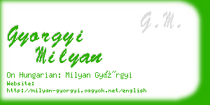 gyorgyi milyan business card